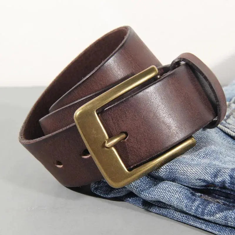 Shop premium leather belts for men; ideal for jeans. Versatile, durable mens leather belts for a classic style. Perfect mens belt for jeans. - Jordi's Shop4men